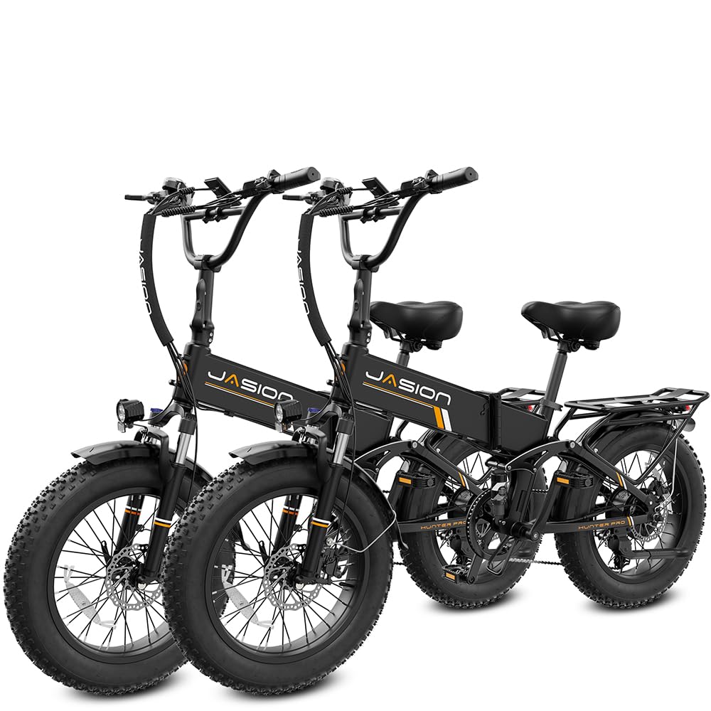 Jasion X Hunter/PRO Electric Bike for Adults,1800W/1400W Peak 20''Fat Tire Foldable Ebike,Folding E Bike Up to 80/70 Miles Range,720/624WH Removable Battery,30 MPH E Bike,Certified by UL2849