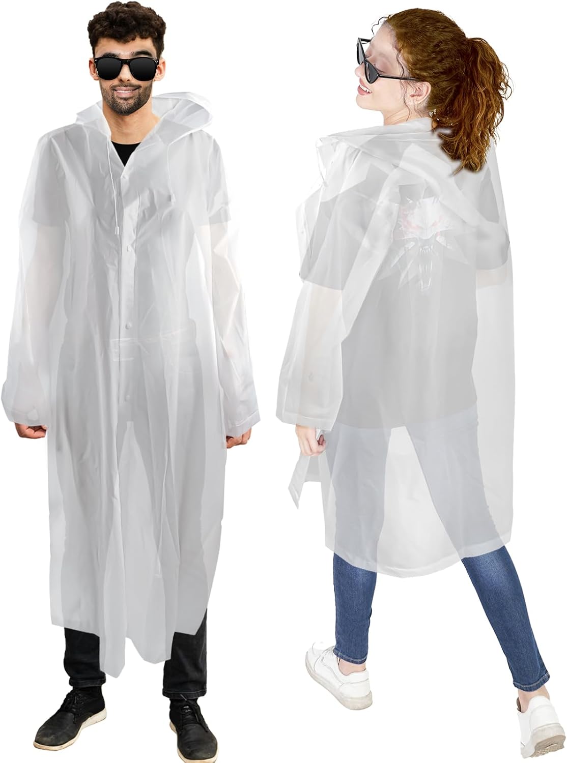 Reusable Raincoat for Adults, Emergency Survival Kit With Hoods And Sleeves, Rain Ponchos