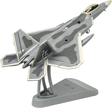 طائرة معدنية مصبوبة من طراز F-22 Raptor بمقياس 1/72، نموذج عرض مقاتلة رمادية