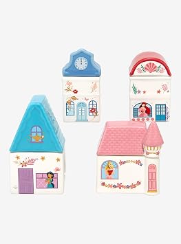 BoxLunch Disney Princesses Jasmine, Cinderella, Ariel, Aurora Village Spice Jar Set Exclusive MULTI NONE
