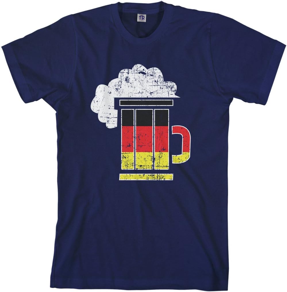 Threadrock Men's Germany Flag German Beer Mug T-Shirt