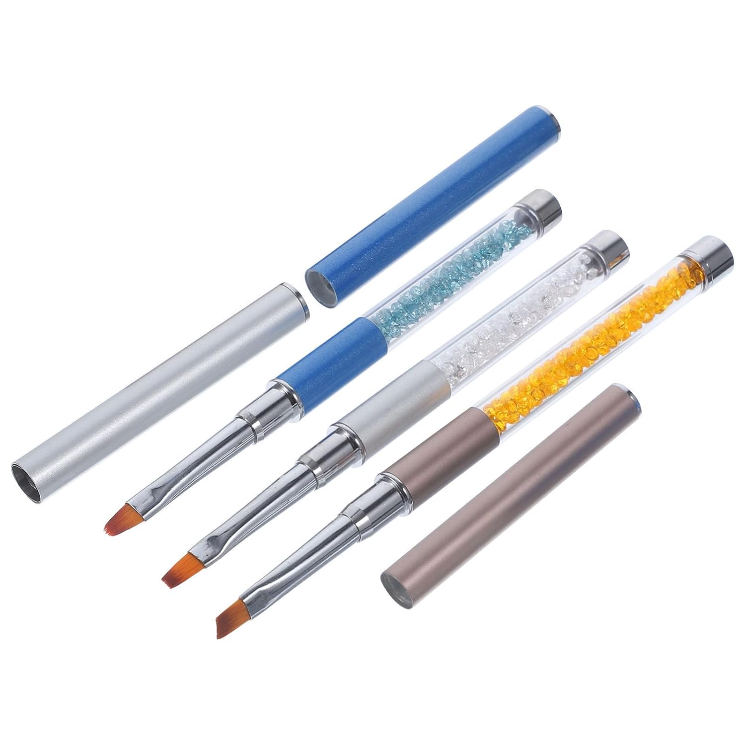 3pcs Nail Art Brush Set for Nail Painting and Gel Polish Application Fiber Material with Long-serving Life and Sturdy Design for Home Salon and Manicure Use