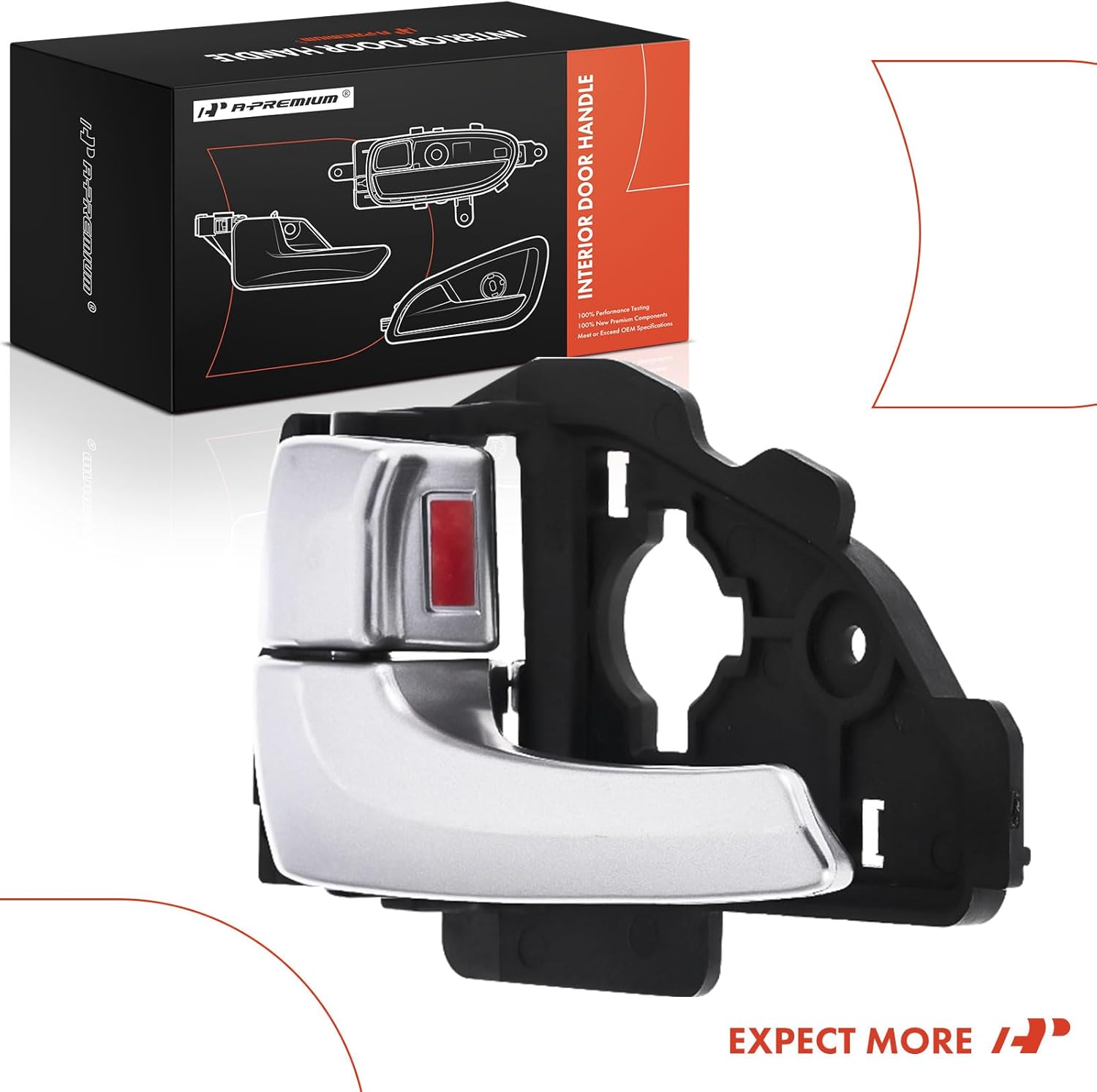 A-Premium Front or Rear Left Driver Side Interior Door Handle Compatible with Hyundai Tucson 2010 2011 2012 2013 2014, Painted Silver, Replace# 82610-2S020-SAS