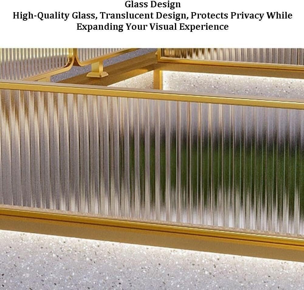 Black Glass Partition Wall for Dining Areas Office & Public Spaces Low Iron Frame Divider for Worktops (30x140cm/11.81x55.11in) Stylish Privacy Solution