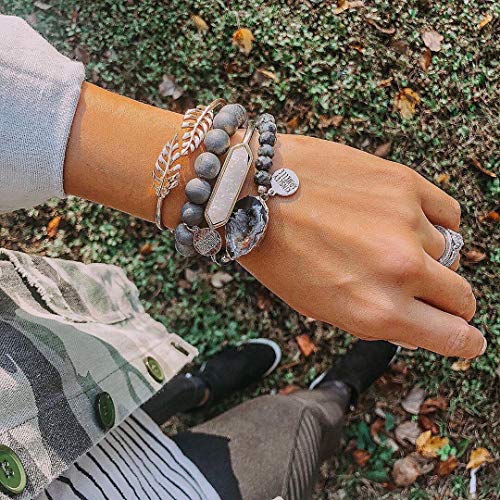 Agate Collection - Silver Smoky Bracelet #TOP5