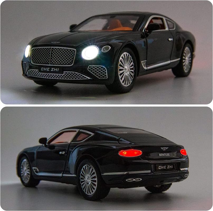 Image of Play Boy 1:24 Continental GT Model Diecast Metal Alloy Pullback Toy Vehicle with Openable Doors Light and Music Car for Kids (Multicolor)