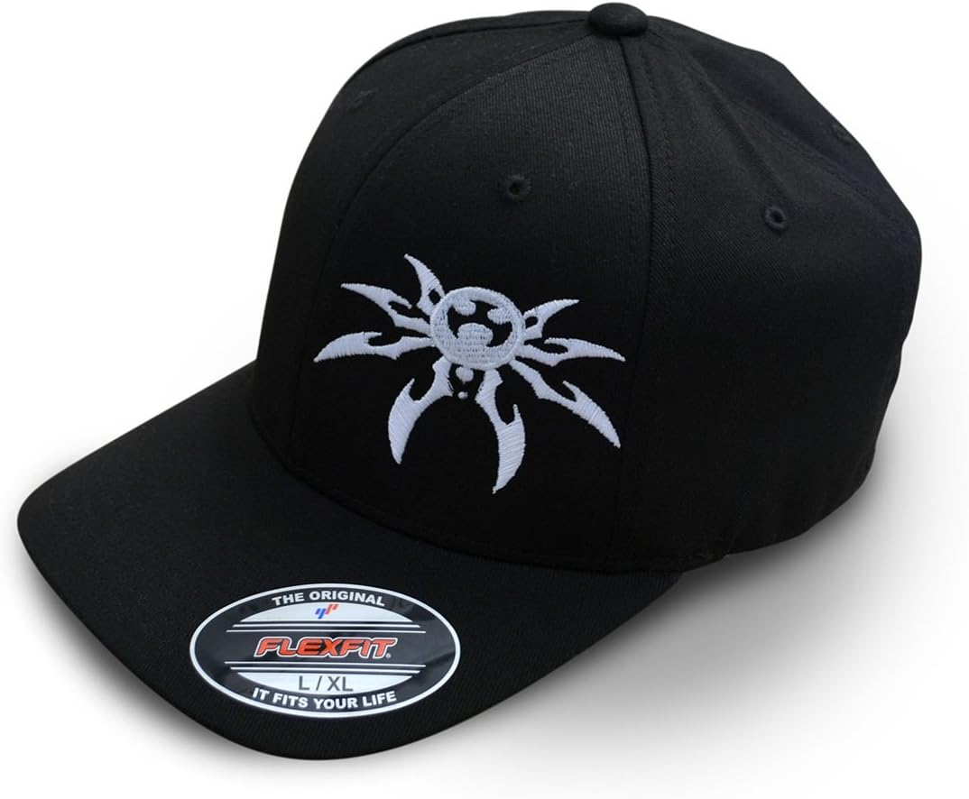 Poison Spyder Spyder Logo FlexFit Ball Cap - Black - Large/X-Large