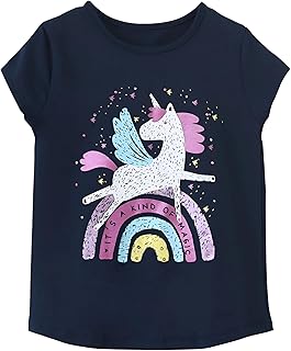 تيشرت مطبوع عليه حصان بدون أكمام للبنات من سيكا (عبوة من قطعة واحدة)