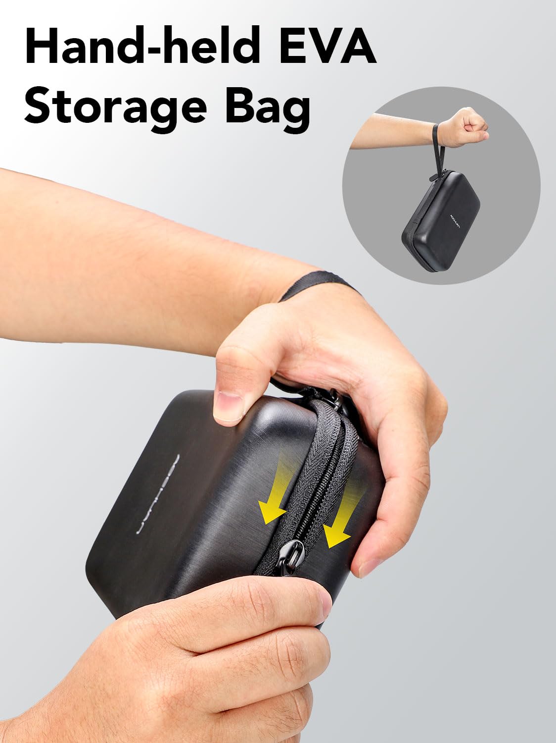 AOCHUAN Estuche rígido portátil B30 para cámara, Lente y estabilizador de 3 Ejes, Bolsa de Almacenamiento Protectora de EVA con Correa de Mano, Inserto de Espuma y Bolsillo de Malla con Cremallera