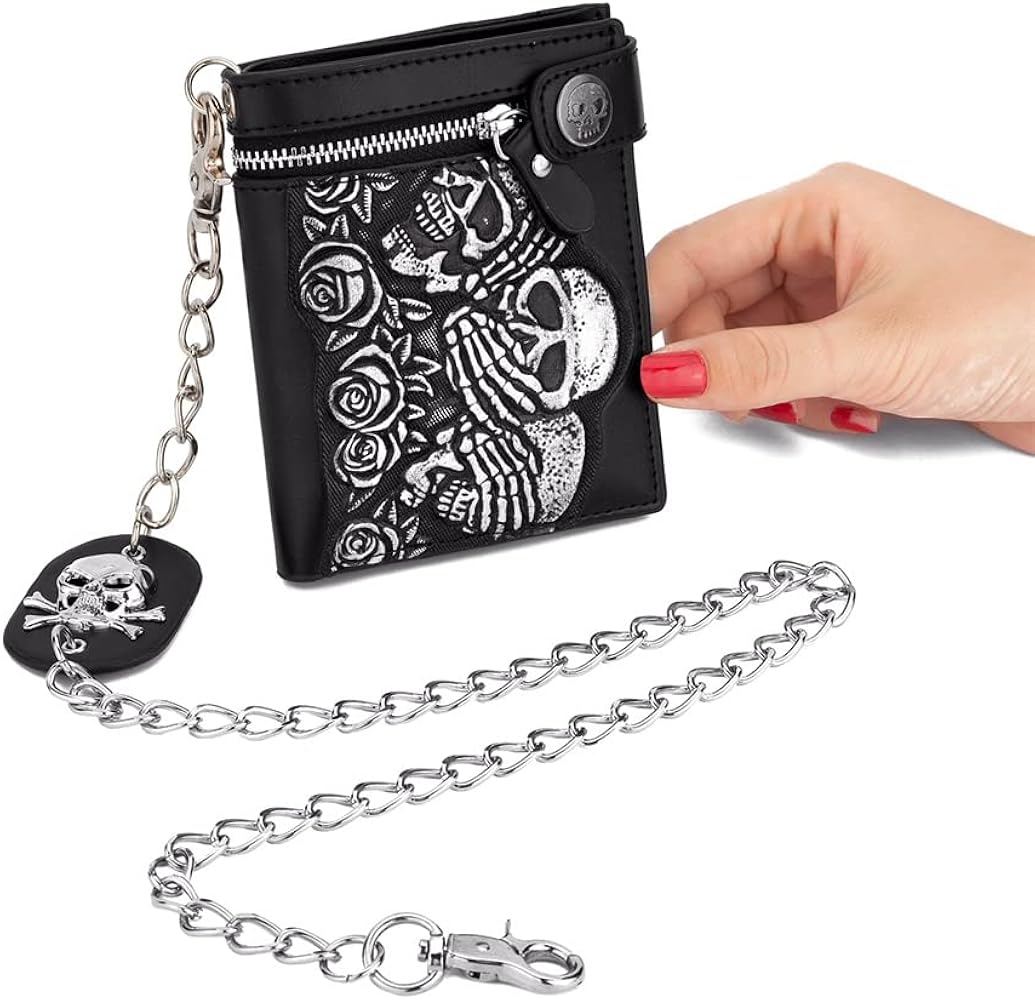小物 silver925 skull wallet chain Heavy Skull Skeleton 925 Sterling Silver Biker Wallet Chain