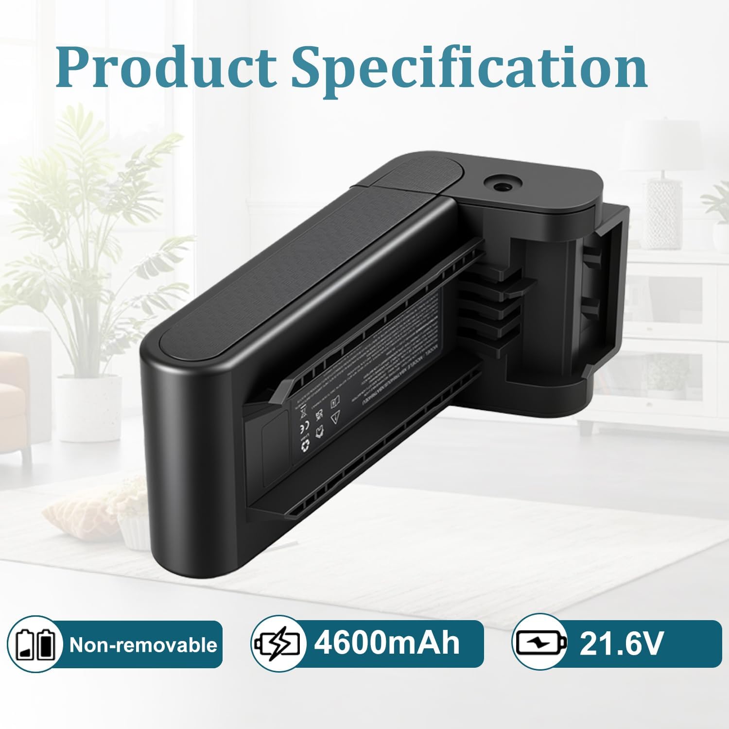 XTATR640US Replacement Battery for Sh'ark IP1251 IP1250 IP1255 IP1251C IP1220 IP1220C IP3251 IP3251C​ IP3225 IP3124 IP3252 21.6V 4600mAh 99.36Wh