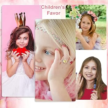 Set 12 Anelli Regolabili Per Bambina - Con Rhinestone E Design Principessa, In Scatola A Cuore, Per Feste E Regali - Foto 10