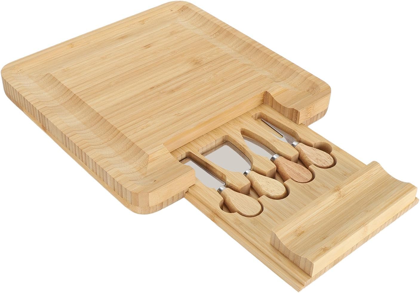 Cheese Board High Hardness Wood Tray, Cheese and Meat Platter, Odorless Hygienic Serving Board for Bread Fruit Charcuterie, Durable Natural Wood Cheese Tray for Home (Regular Style)