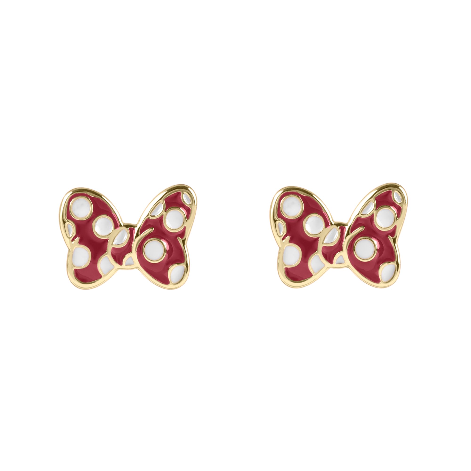 Disney Minnie Mouse Red Polka Dot Bow Earrings