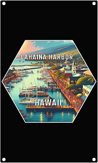Lahaina Harbor Hawaii Travel Destination Souvenir Metal Sign 9 x 15