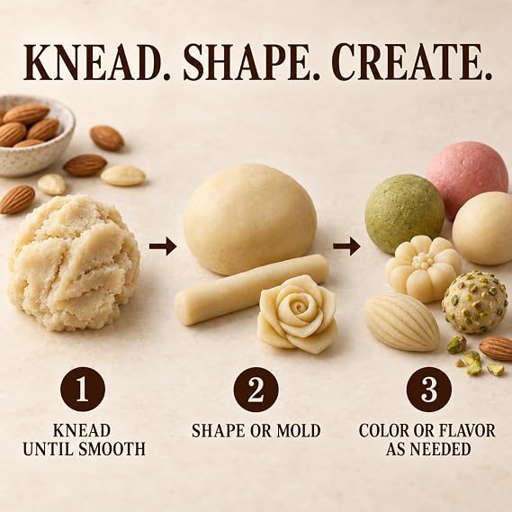 Pastry 1 Almond Paste 33% - Marzipan -1 block - 2.2 lbs Certified GMO Free, Vegan, Vegetarian