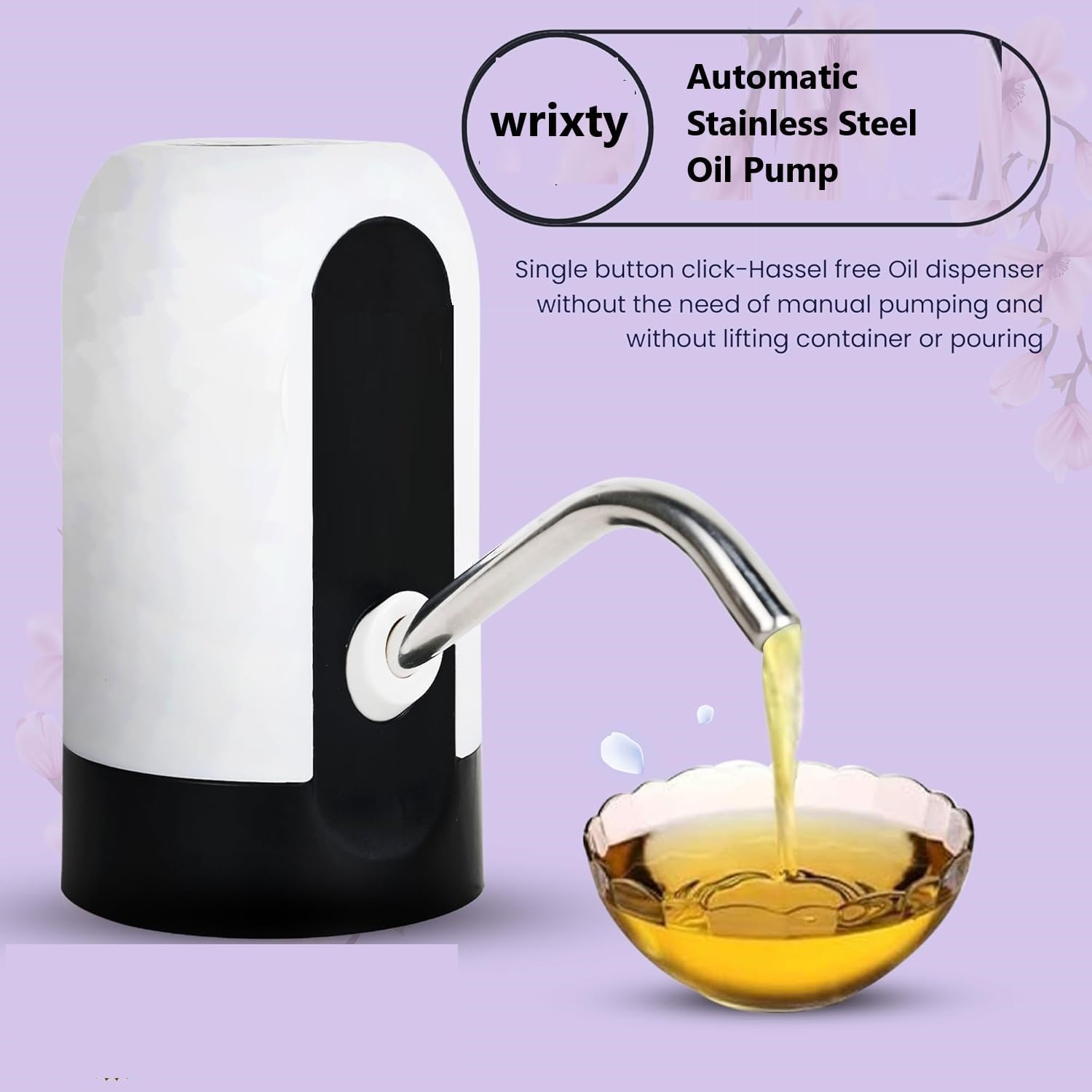 TARTAMYA Automatic Oil Dispenser Pump, 15L Capacity, Stainless Steel Kitchen Tin Can Dispenser (2025) 1