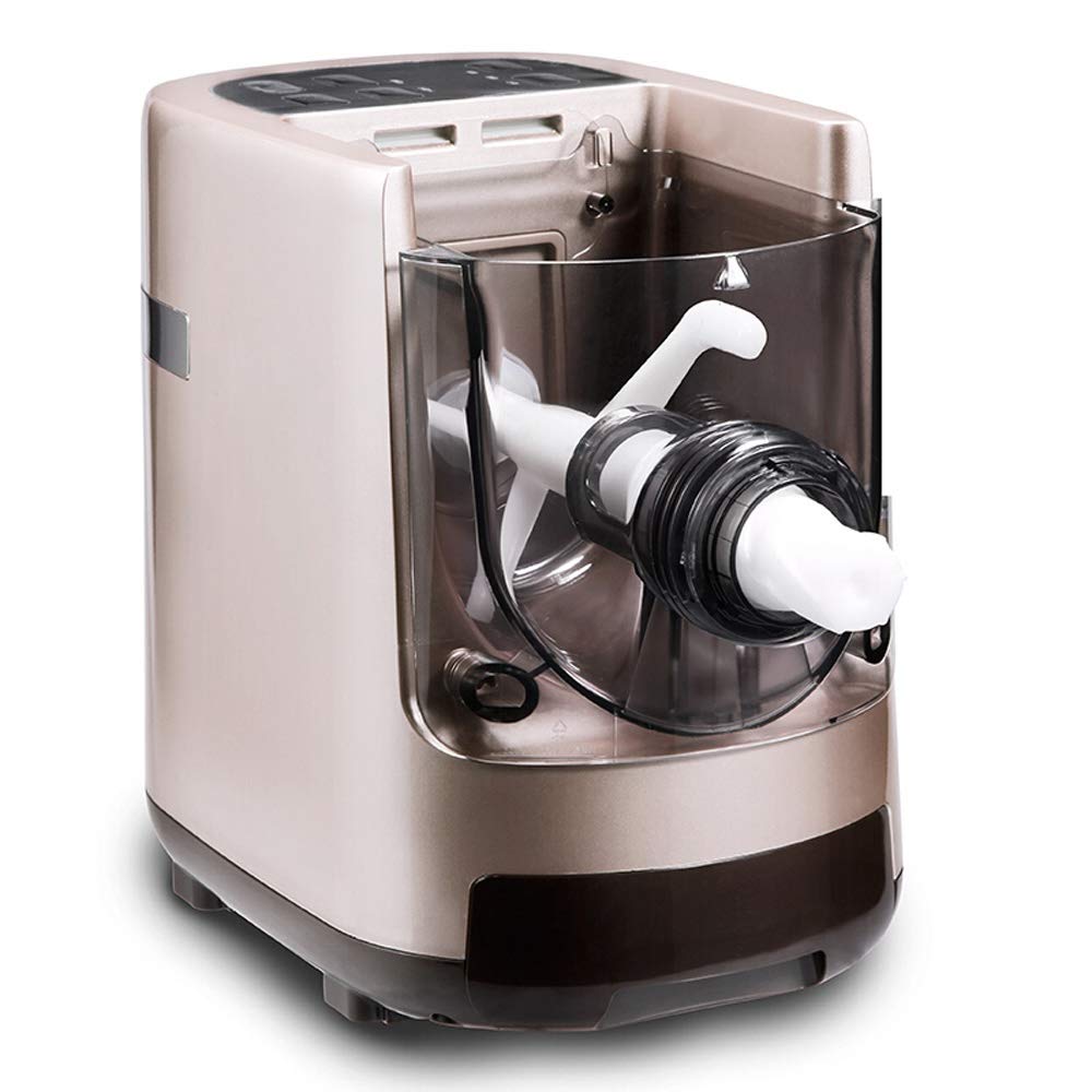 CRMY Máquina para Hacer Pasta Profesional Automática Doméstica Cortadora Fresca de Prensado Eléctrico Inteligente Dorado 38x20x28cm