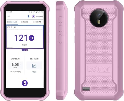 BELTRON Omnipod 5用ケース、Omnipod 5レシーバーを保護するために設計された強化技術のスリムな保護グリップケースラベンダー