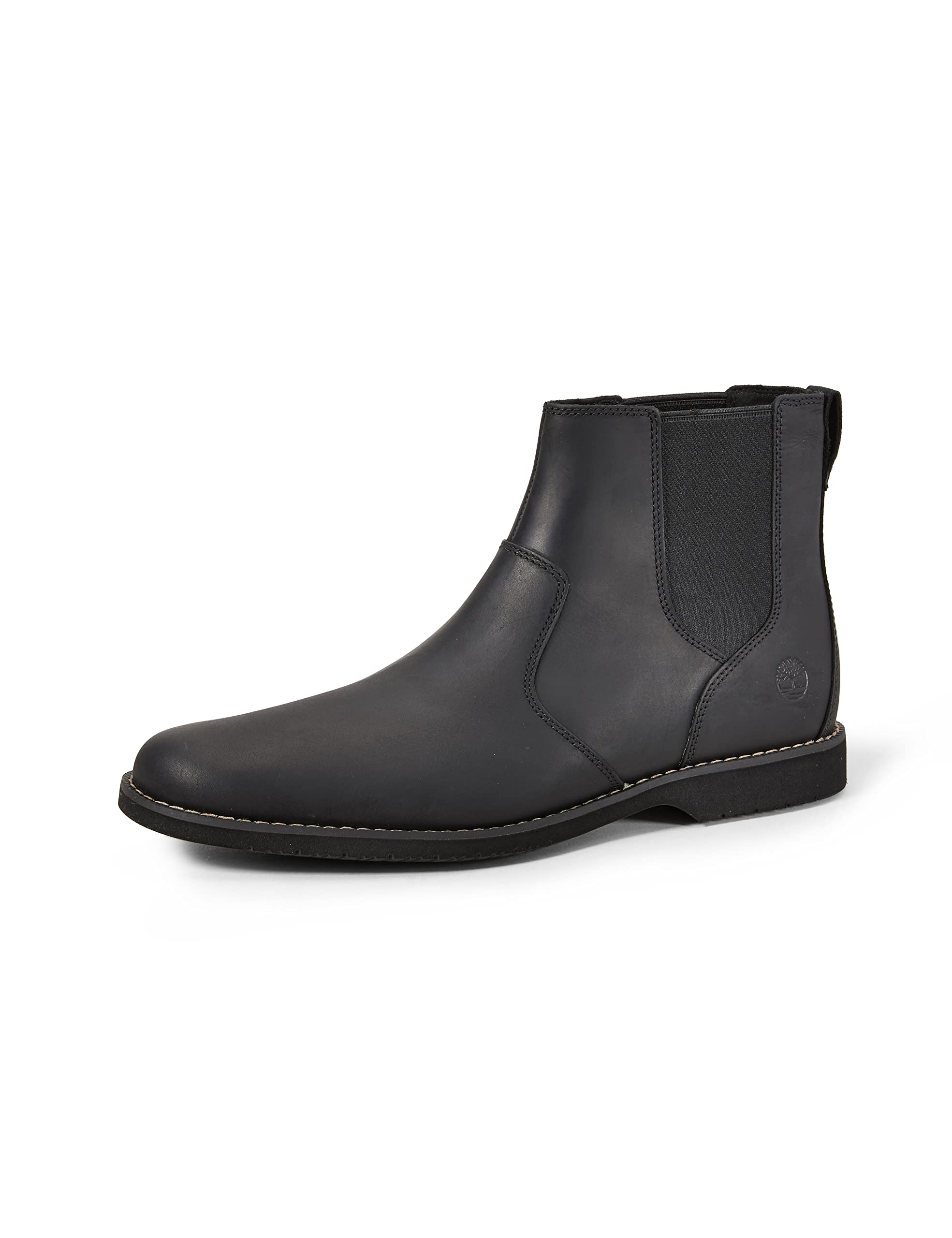 Timberland Uomo Stivaletti Chelsea In Pelle Woodhull, Black Full Grain