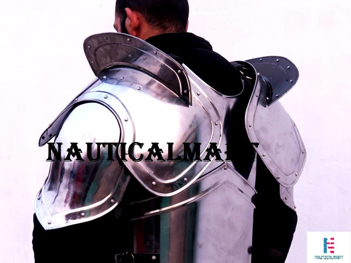 NauticalMart Renaissance Armor Pauldron Shoulder Guard Silver