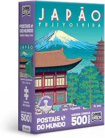 Toyster - Quebra-cabeça: Postais do Mundo - Japão - Fujiyoshida - 500 peças nano - Game Office