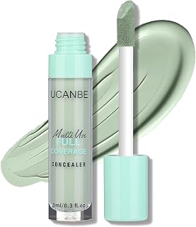 UCANBE Liquid Concealer Stick, Conceals, Covers, Highlights, Medium to Full Coverage Hydrating Color Corrector Face Makeup for Under Eye Dark Circles, Redness, Dullness, Fine Lines - Green