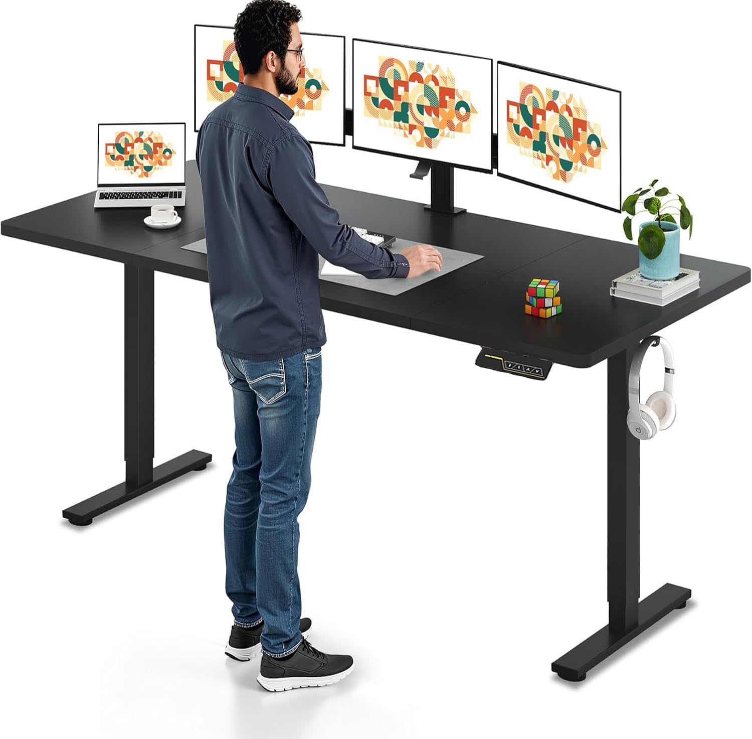 SANODESK Standing Desk 140x60–180x80cm Memory Control