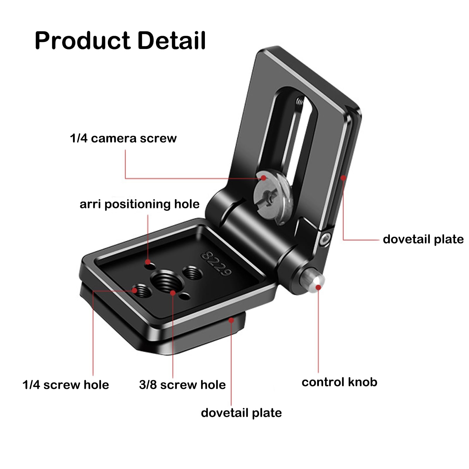 Quick Release Camera Bracket - Flat Tripod Base Mount For Phone Or SLR - Aluminum Alloy
