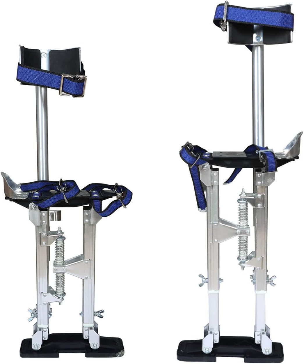 kimllier 15-23 Inch Aluminum Alloy Stilts Silver Adjustable Height Fit for High Altitude of Work