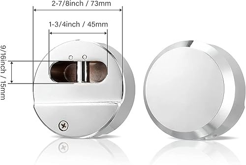 Miniatura 3 de Candado de disco de hockey con grillete oculto, 2 llaves, cerradura de puerta para furgoneta y remolque de 2-78 pulgadas (239.5 ft KA (paquete de 5)