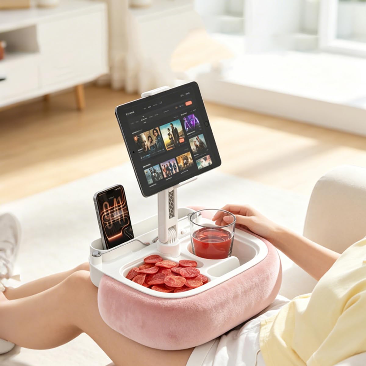Kindle Halterung für Handys und Tablets mit Schale & 360° Klemme | Robuste Klemme – hält Geräte sicher fest, kompatibel mit 4,7–8,3 Zoll Tablets, Kindle & Smartphones