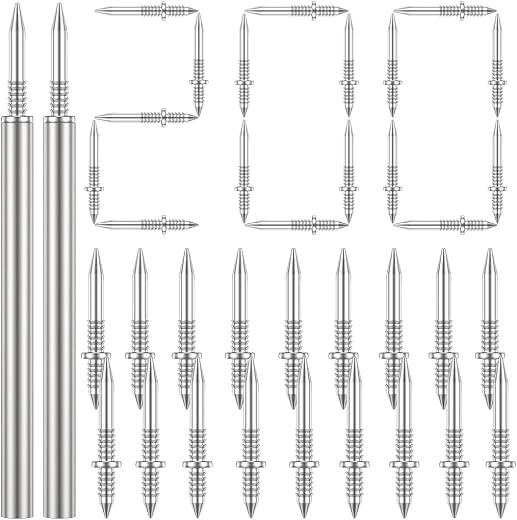 Serplex® 200Pcs Traceless Nails for Wooden Border Invisible Double-Headed Nails Threaded Screw Nails for Wooden Border Ins...