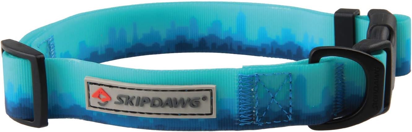 SKIPDAWG Waterproof Dog Collar Print| Heavy Duty PVC Dog Collar with Plastic Buckle| Easy to Clean| Adjustable Dog Collar Neck Range…
