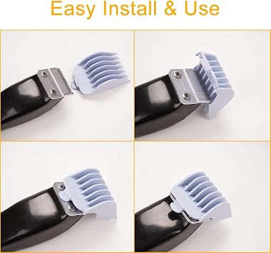 BESTBOMG 10 Color Professional Hair Clipper Guide Combs, Replacement Guards Set, Attachment Guide Combs, Great Fits for Many Clippers/Trimmers