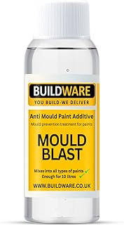 Anti Mould Paint Additive 50ml Concentrate to Make 10L of Emulsion - Bathroom Ceiling Mould Treatment for Walls Prevention Anti Condensation & Damp Paint, Provides up to 5 Years of Mould Resistance