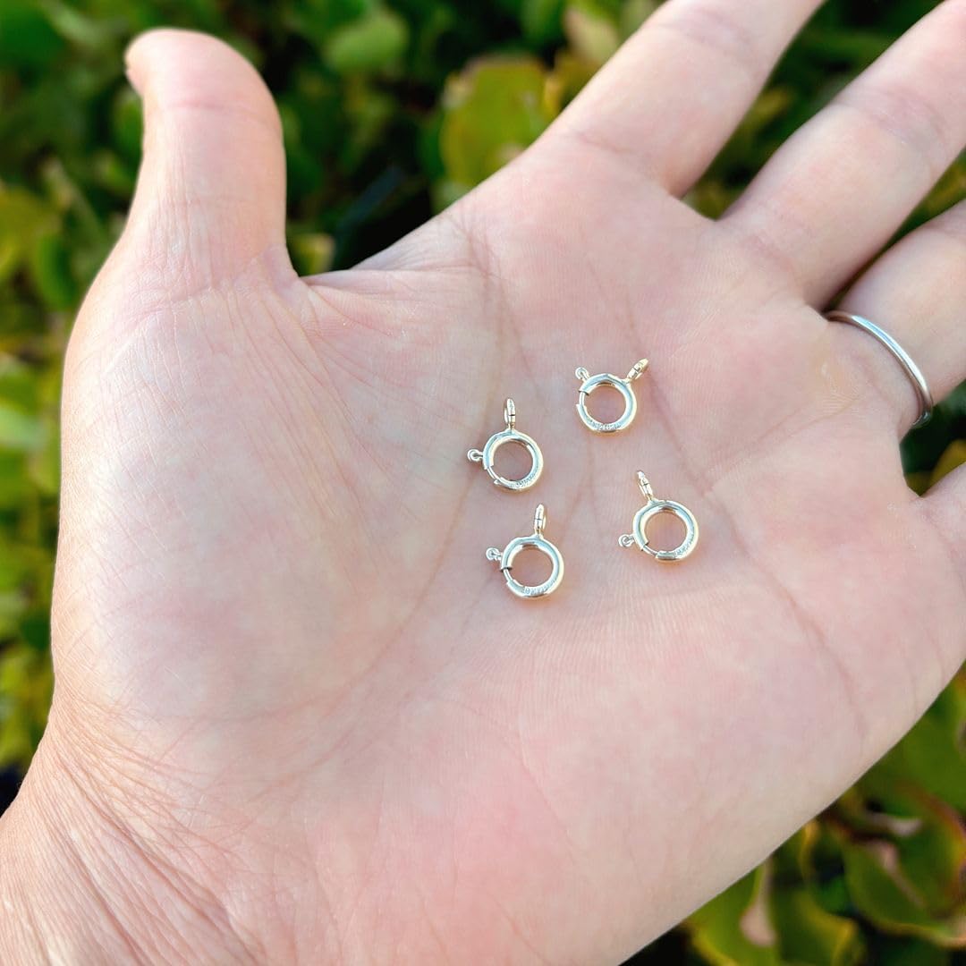 10pcs Adabele Real 1/20 14K Gold Filled 7mm (0.28 inch) Springring Clasp Open Jump Ring Non Tarnish for DIY Craft Jewelry Making JK3-C4
