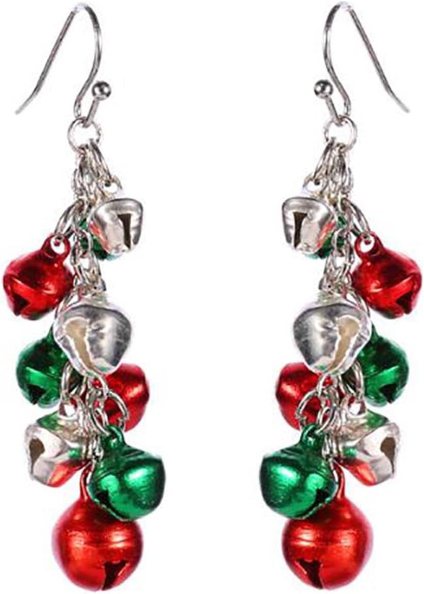 TTTSTChristmas Dangle Earrings Jingle Bell Drop Earrings Xmas Holiday Party Gift for Women Girls