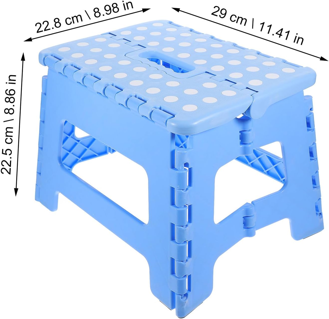Cabilock Portable Small Folding Stool with Safety Lock, Compact Plastic Foldable Taboret for Home, Kitchen, Bathroom, Lightweight Portable Seating for Travel and Indoor Use