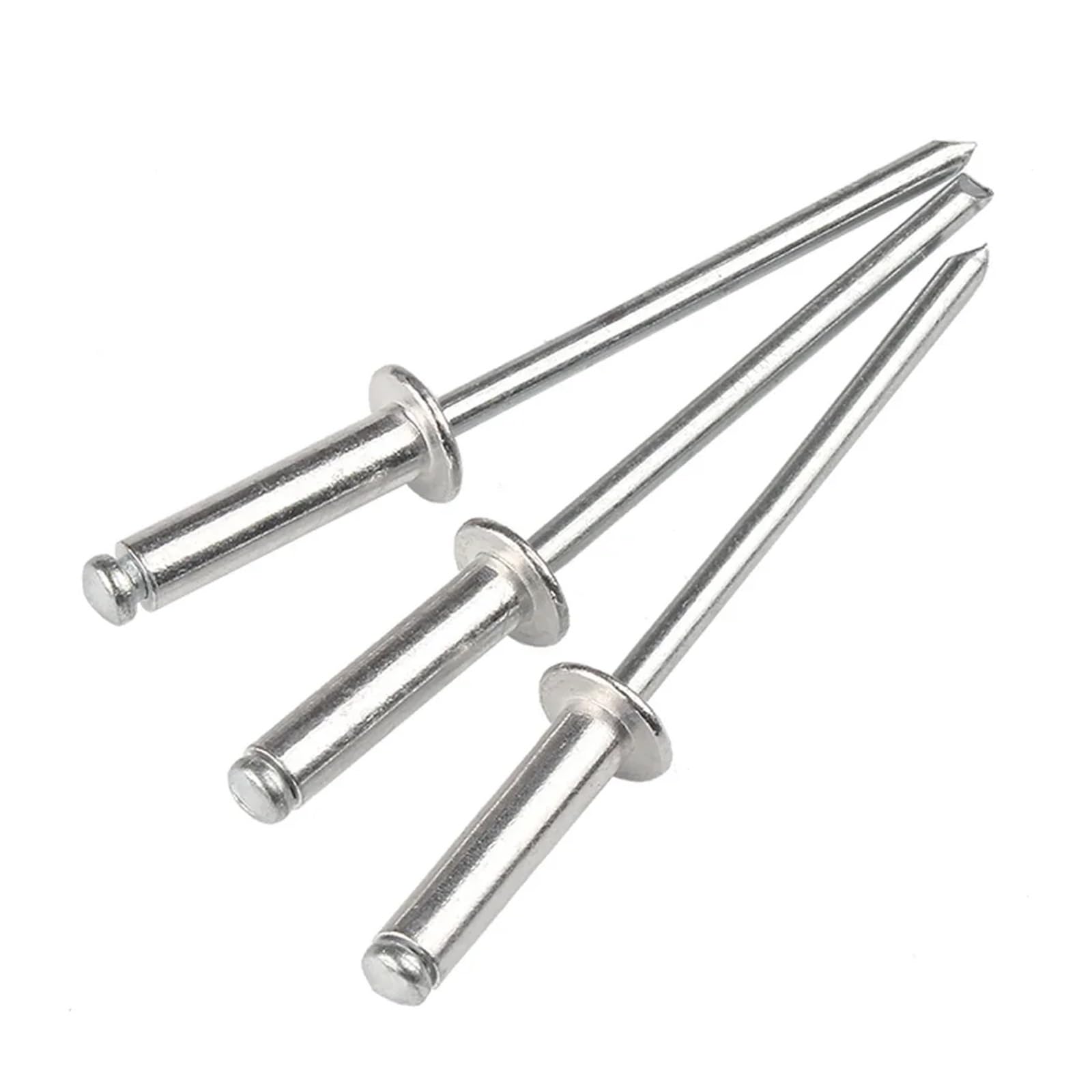 10-50 sztuk nitów popowych, aluminium, M2,4, M3,2, M4, M4, M4, M5, M6, głowica kopułowa, nity zrywalne, trzpień stalowy, trzpień, nity wydechowe, gwoździe (M6 (10 szt.), 8 mm)