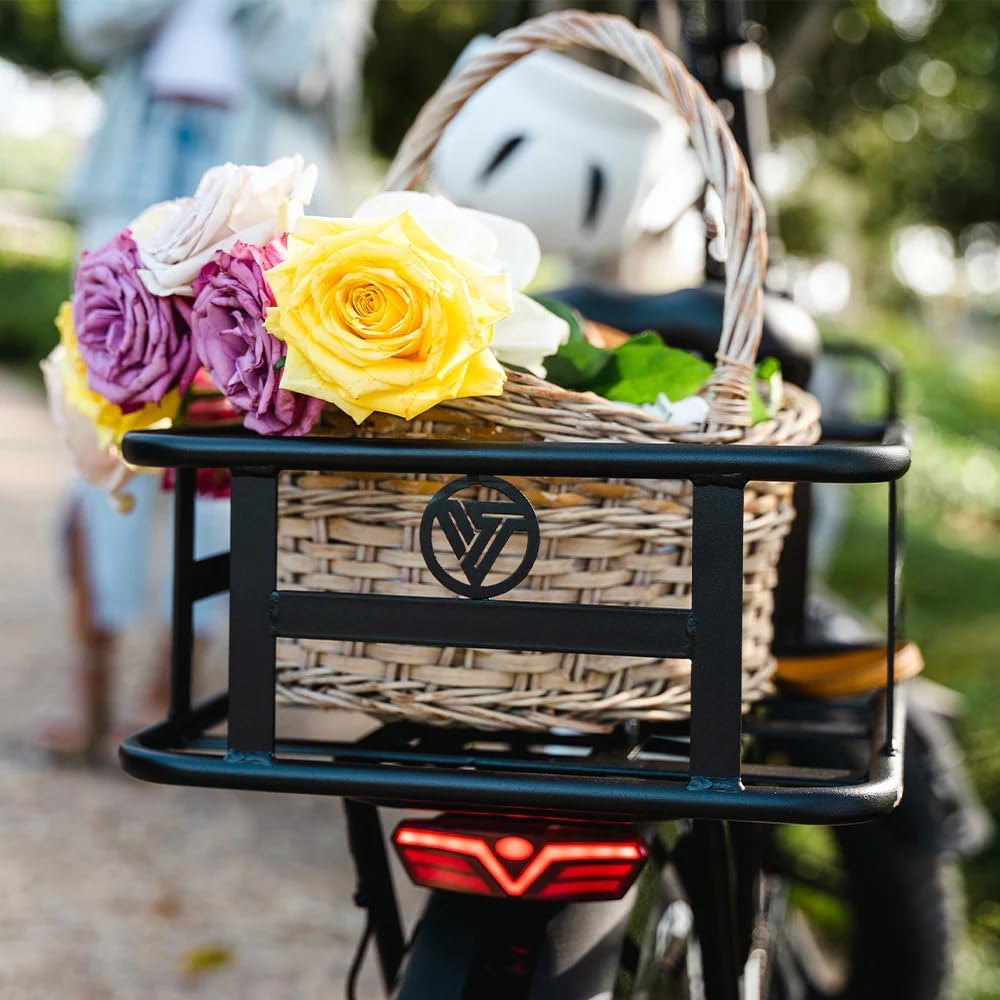 Vitilan Upgraded Rear Baskets for All Electric Bike, Universal Bicycles, and Electric Bicycle Baskets