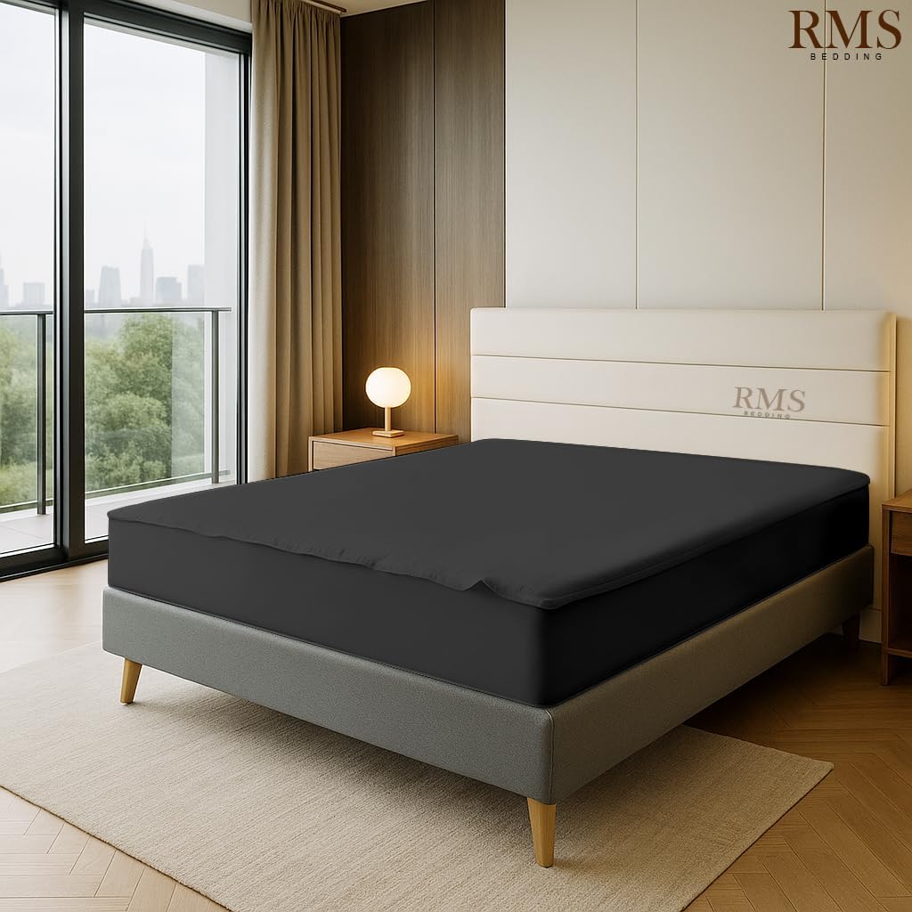 Zip on Fitted Sheet – 1 Base & 2 Top Sheet Soft & Luxury Brushed Microfiber 120GMS – Designed for Mattresses Up to 12 Inch Deep Pockets | Twin XL Size | Dark Grey Color