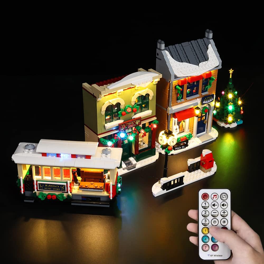 Kyglaring LED Lighting Kit (No Model) Designed for Lego Holiday Main Street 10308 Model Building kit - Without Lego Set (Remote Version)