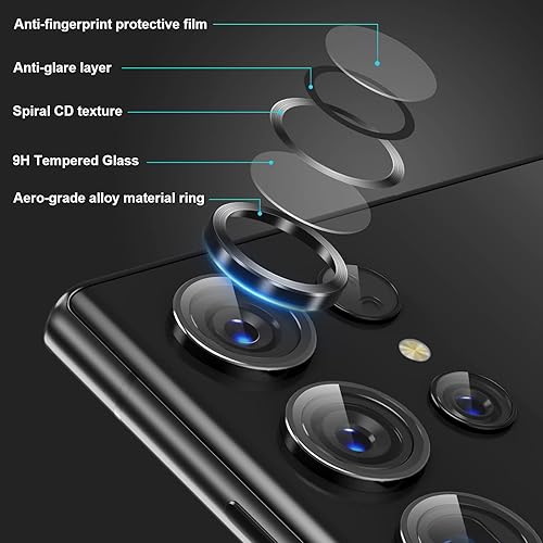 Miniatura 2 de [Paquete de 5+5] para Samsung Galaxy S23 Ultra, protector de lente de cámara de vidrio templado 9H, protector de pantalla de cámara para S23 Ultra