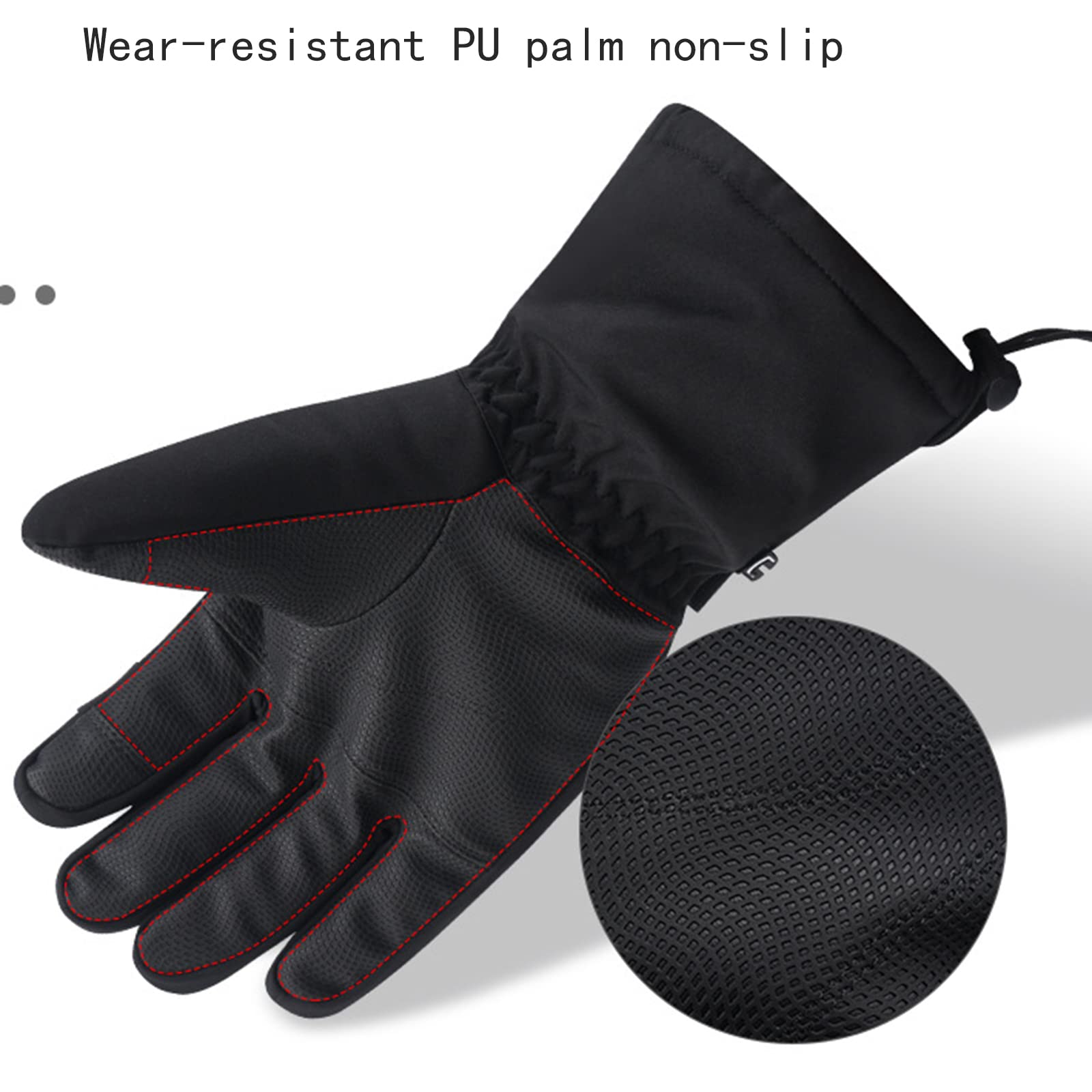 CHEWYNP Guanti riscaldati Guanti - Guanti da Sci elettrici per Uomini e Donne, Guanti Caldi Impermeabili, Guanti con Batteria Ricaricabile da 7,4 V per Moto, Sci, Pattinaggio, Pesca, campe