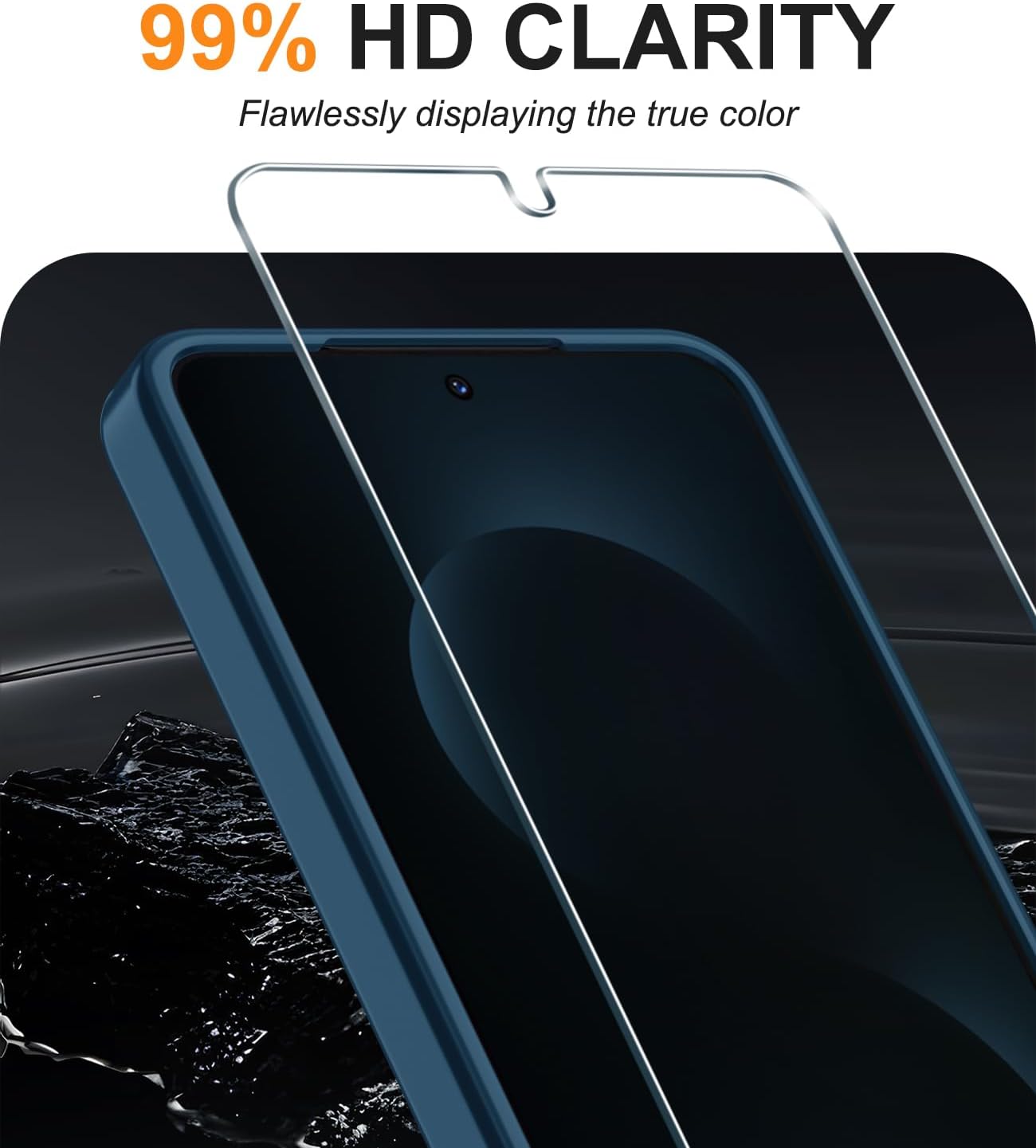 Janmitta Magnetic for Samsung Galaxy S26 Case,with Screen Protector+Wrist Strap,Compatible with MagSafe,Military Grade Drop Protection,Shockproof Slim Translucent Matte Phone Cover,Deep Blue image 5