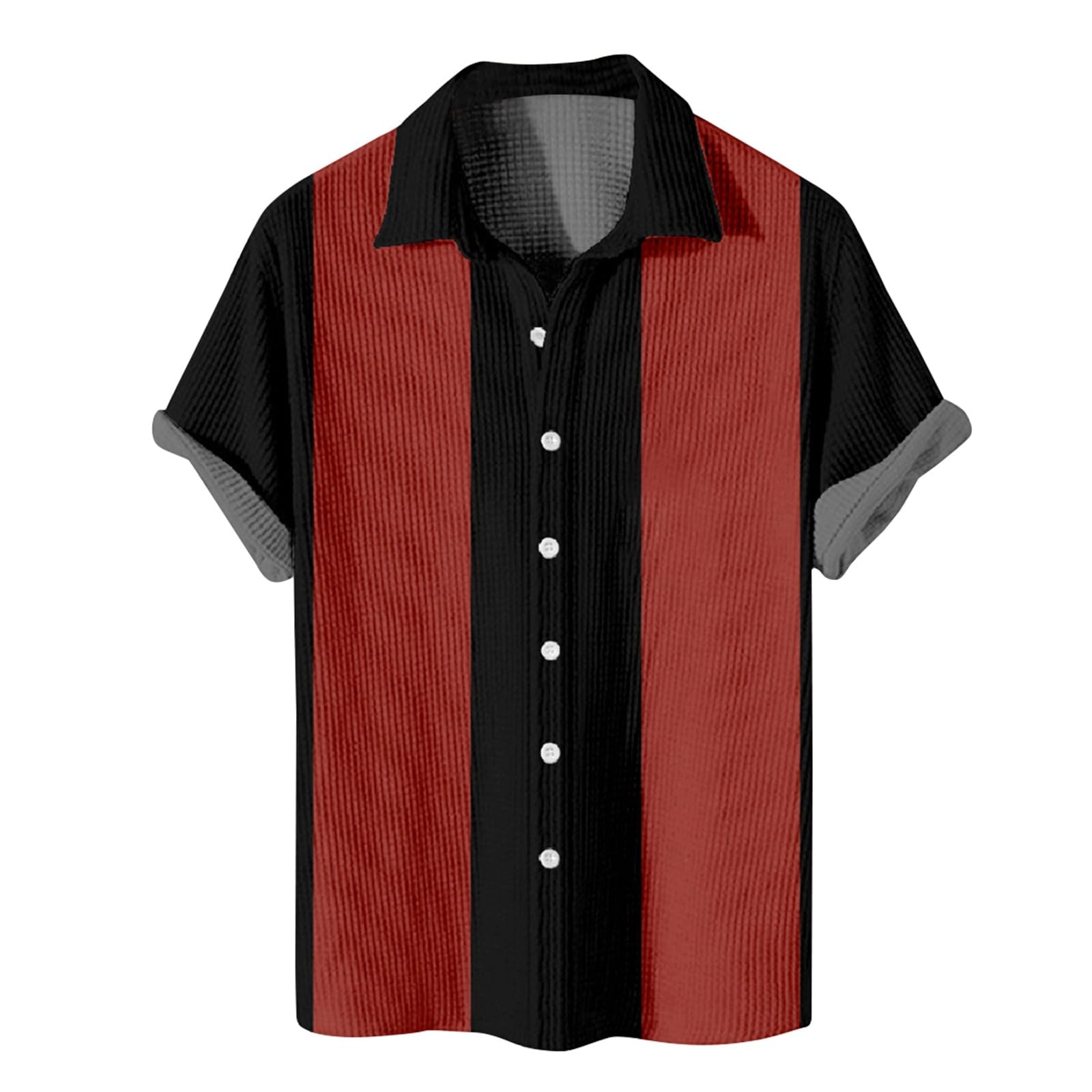 Hawaii Hemd Männer Revers Gestreifter Druck Sommerhemd Kurzarm Lustige T Shirts Locker Freizeithemden Mit Knopfleiste Loose Westernhemd Lässig Strandhemd Bügelfrei Cuba Hemd Leichte Funky Hemd