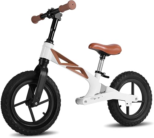 Bicicleta de equilibrio para niños de 2 años, bicicleta de empuje de 12 pulgadas, bicicleta deportiva de entrenamiento temprano, asiento ajustable y