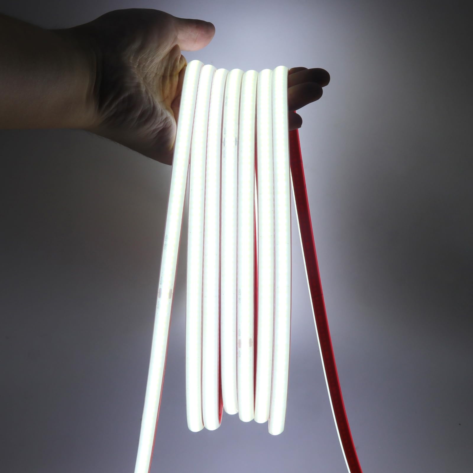 KISUFU Flexible COB Light Strip 220V, 288 LEDs/m LED Light,IP65 Waterproof Modified Silica Gel Rope Light,Neon LED Strip with UK Plug Power Supply,Lighting Decoration for Bedroom, Kitchen