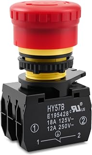 HY57B Industrial Emergency Stop Switch Push Button Switch Fit for Industrial Electrical Appliances Equipment